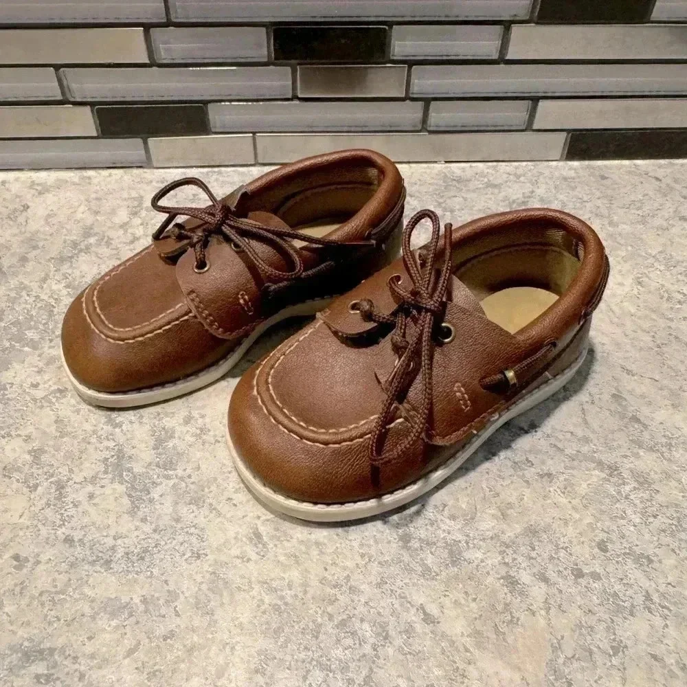 Baby Boy Brown Dress Shoes Size 4